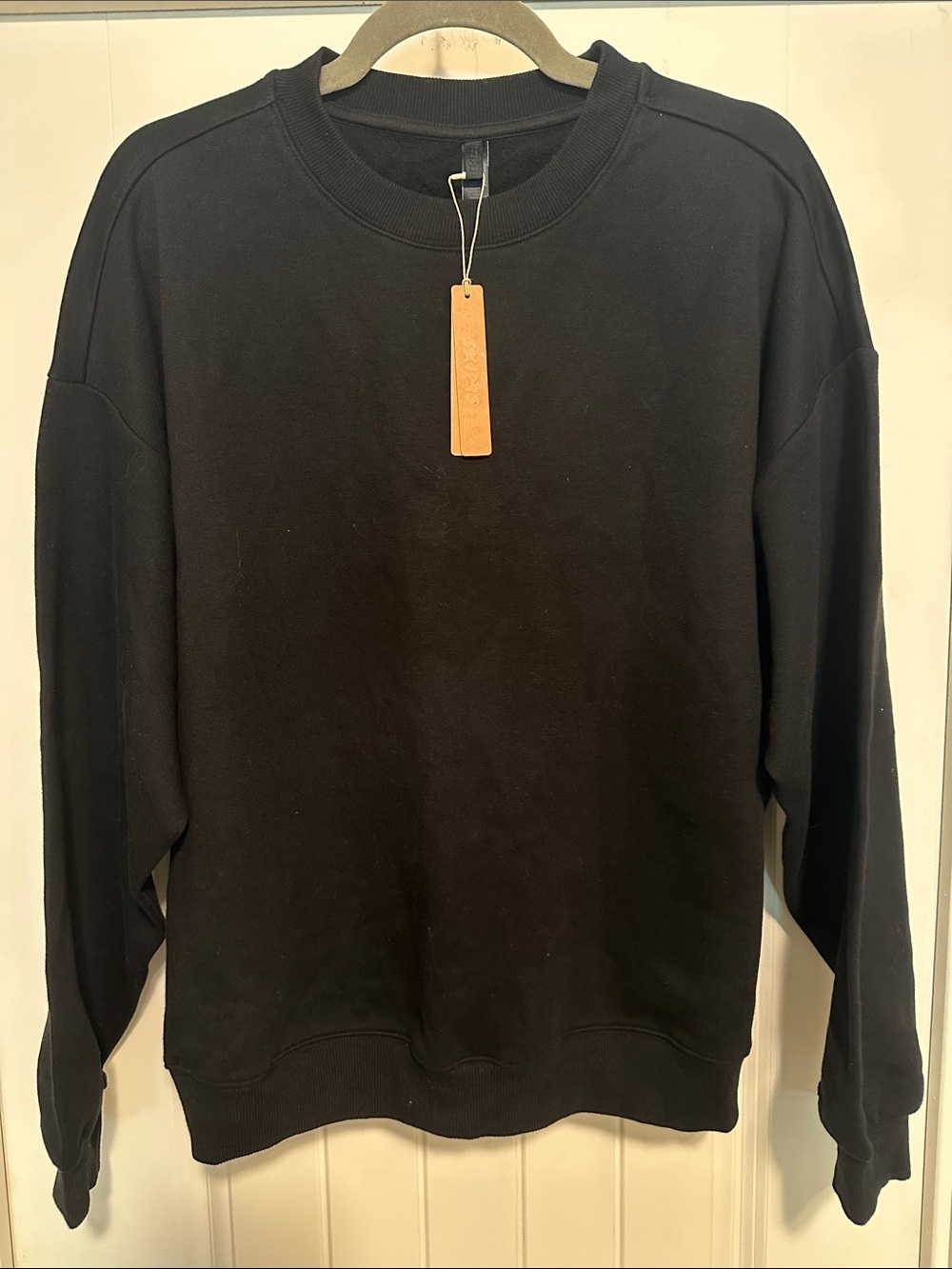 SKIMS Cotton Fleece Classic Crewneck Sweatshirt NWT